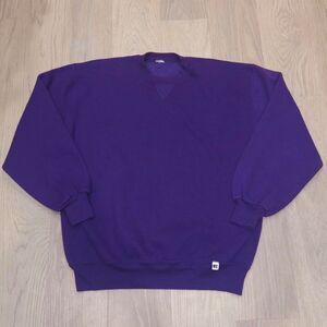 Vintage Russell Athletic Purple Sweatshirt 90s Mens Size M